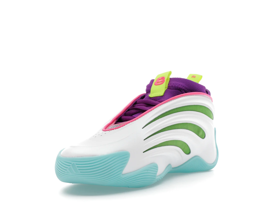 adidas Harden Vol. 9 Jalen Williams White Lucid Lime Pink