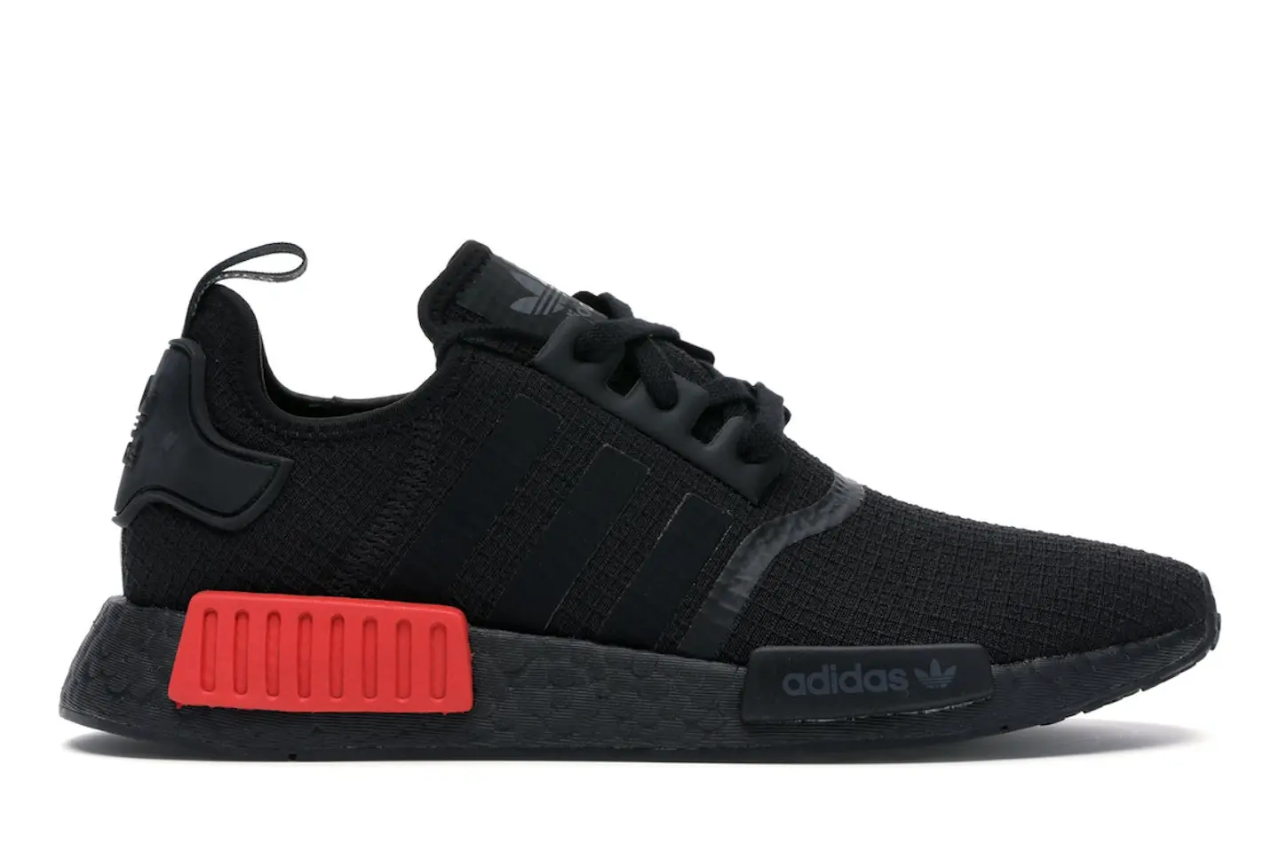 adidas NMD R1 Core Black Lush Red Men's - B37618 - US