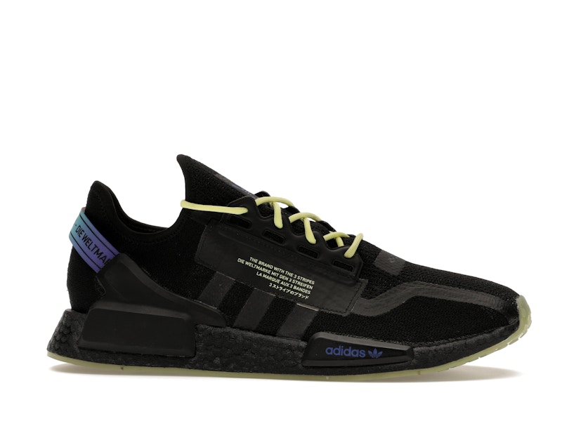 adidas NMD R1 V2 Script Pulse Yellow - 360° view 2