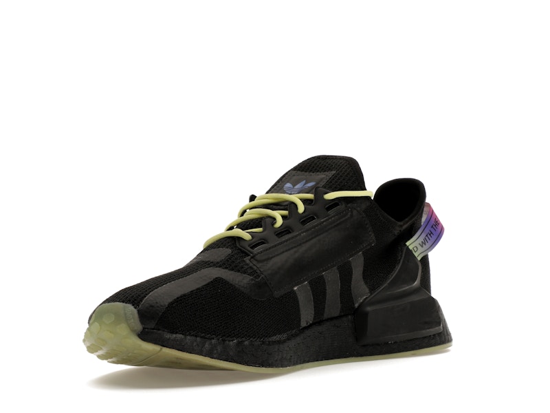 adidas NMD R1 V2 Script Pulse Yellow - 360° view 14