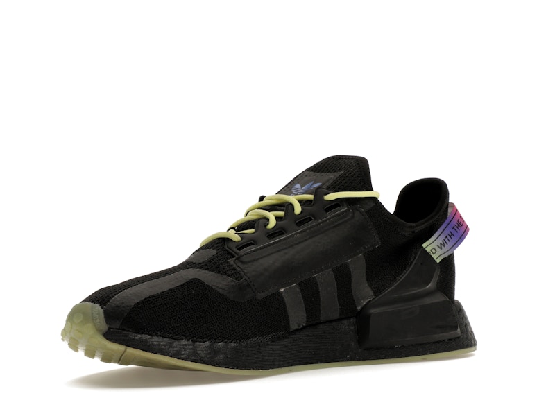 adidas NMD R1 V2 Script Pulse Yellow - 360° view 15