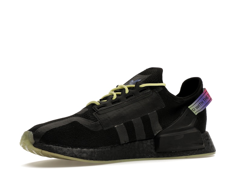 adidas NMD R1 V2 Script Pulse Yellow - 360° view 16