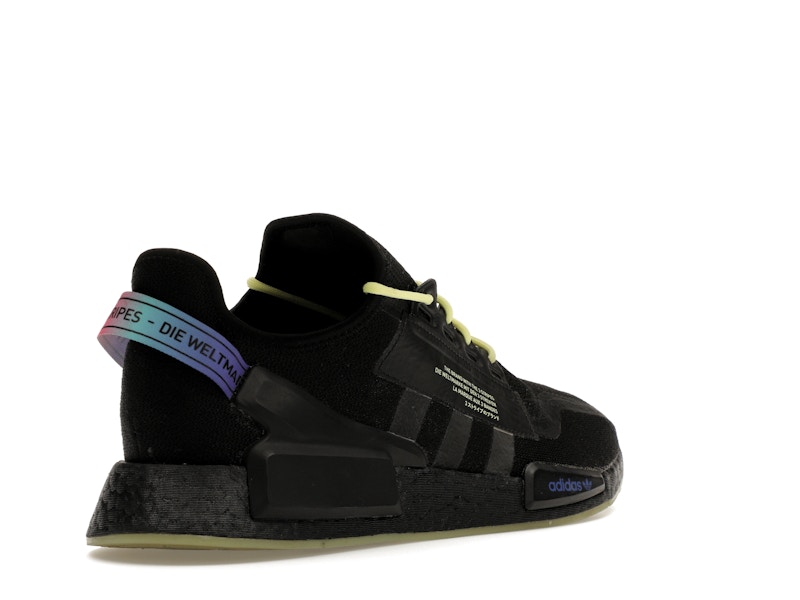 adidas NMD R1 V2 Script Pulse Yellow - 360° view 32
