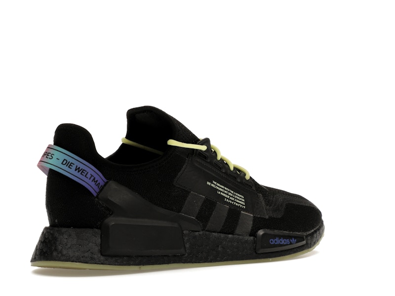 adidas NMD R1 V2 Script Pulse Yellow - 360° view 33