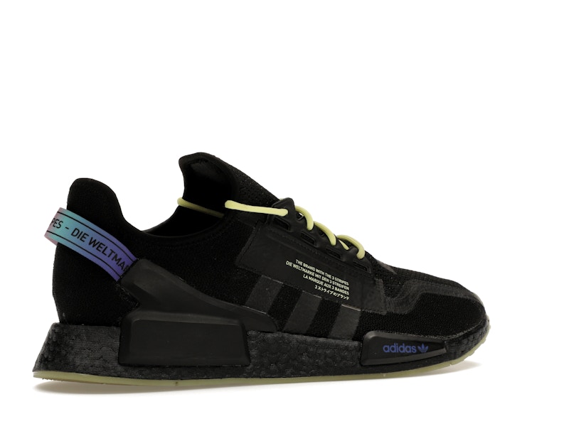adidas NMD R1 V2 Script Pulse Yellow - 360° view 34