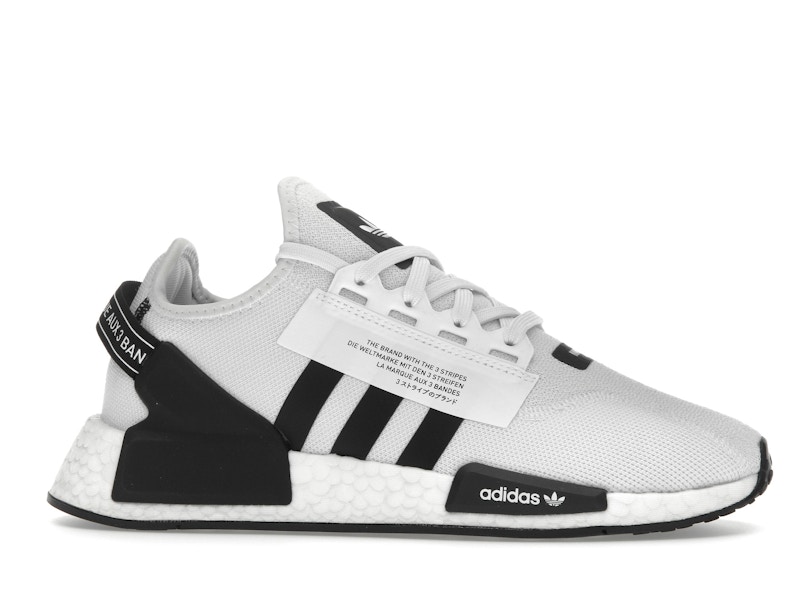 adidas NMD R1 V2 White Black Stripes