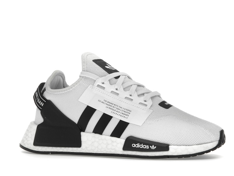 adidas NMD R1 V2 White Black Stripes