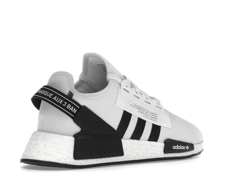 adidas NMD R1 V2 White Black Stripes