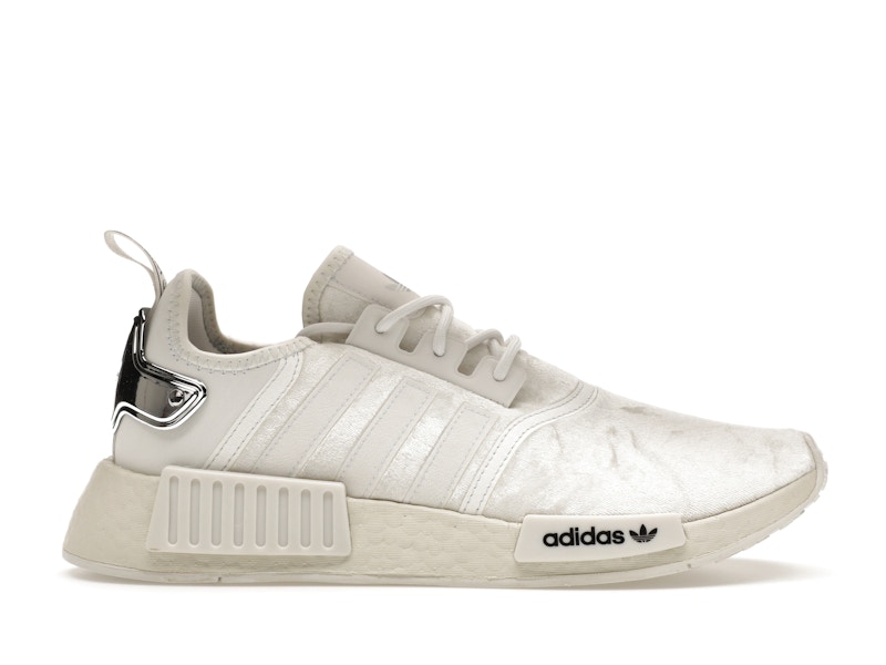 adidas NMD R1 Velour White Silver Women s GW5681 TW