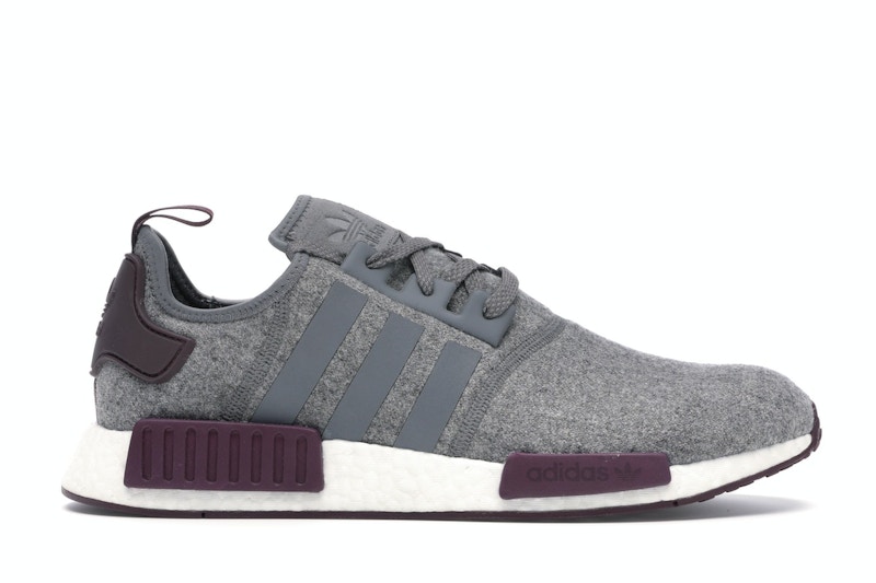 adidas NMD R1 Wool Grey Four Maroon Men s CQ0761 GB