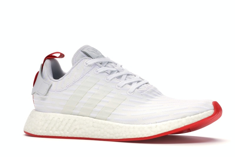 Adidas nmd r2 white core red two toned clearance