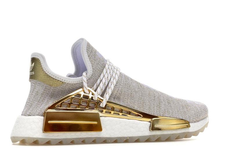 Adidas pharrell white and gold clearance