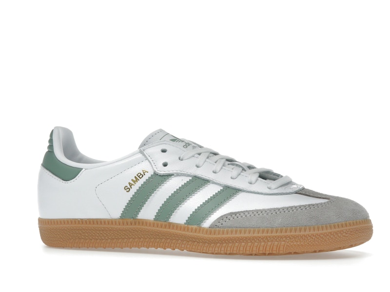 adidas Samba OG Cloud White Silver Green (GS)