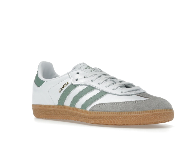 adidas Samba OG Cloud White Silver Green (GS)