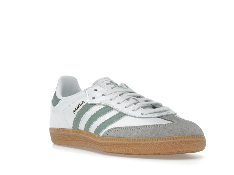 adidas Samba OG Cloud White Silver Green (GS)