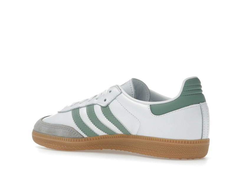 adidas Samba OG Cloud White Silver Green (GS)