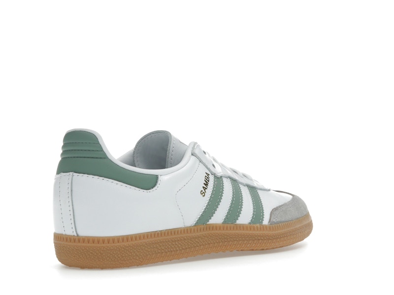 adidas Samba OG Cloud White Silver Green (GS)