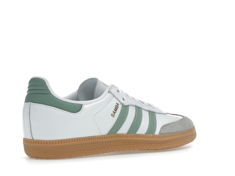 adidas Samba OG Cloud White Silver Green (GS)