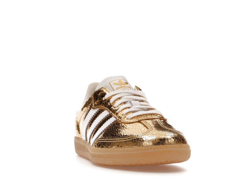 adidas Samba OG Gold Metallic Cracked Leather (Women's)