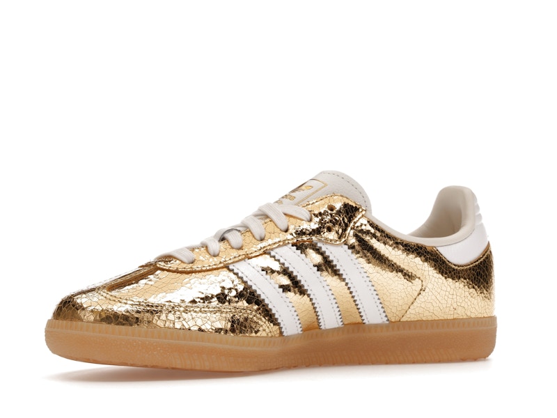 adidas Samba OG Gold Metallic Cracked Leather (Women's)