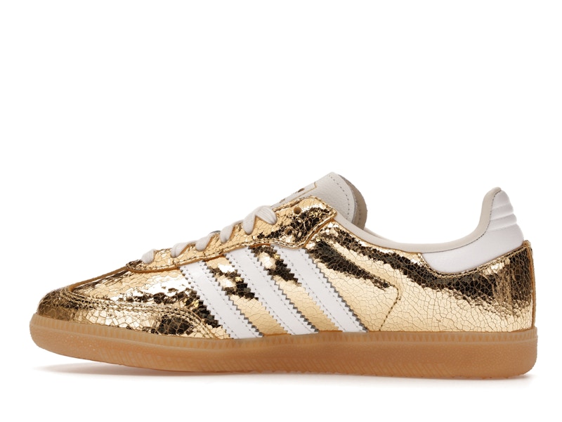 adidas Samba OG Gold Metallic Cracked Leather (Women's)