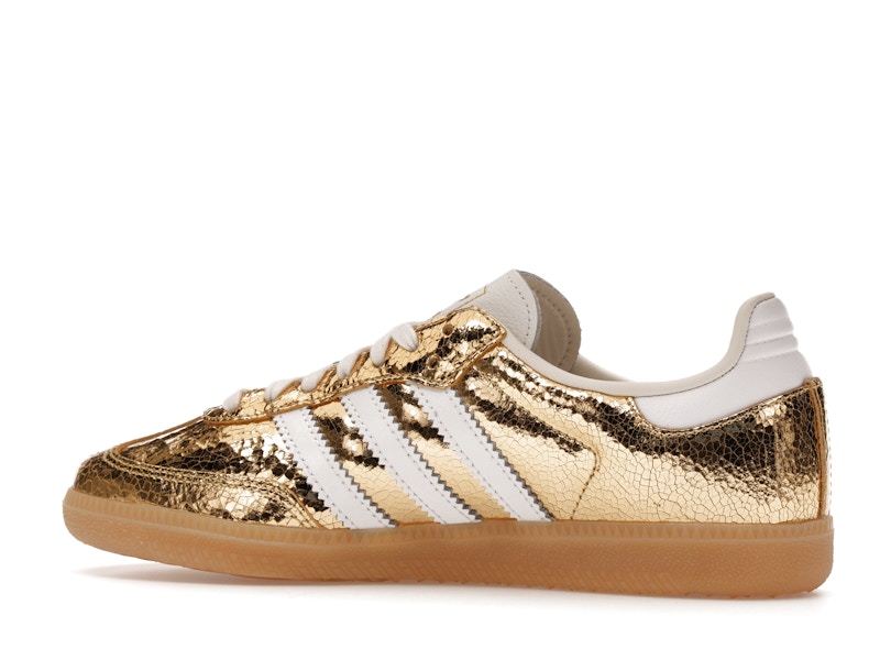 adidas Samba OG Gold Metallic Cracked Leather (Women's)