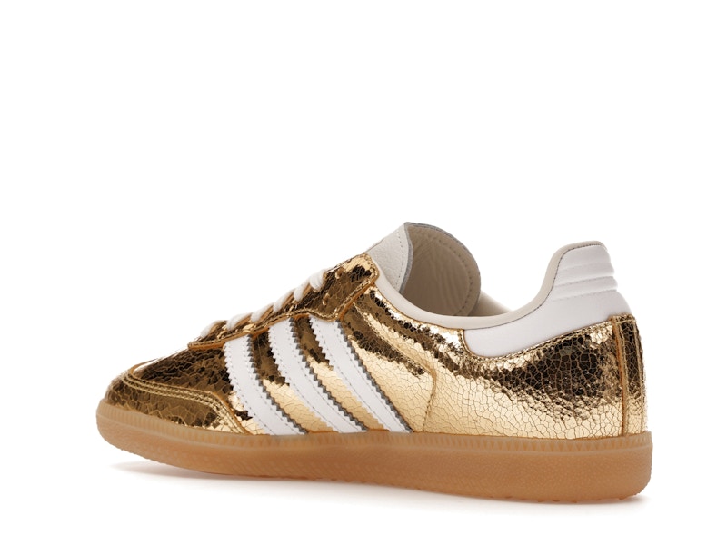 adidas Samba OG Gold Metallic Cracked Leather (Women's)