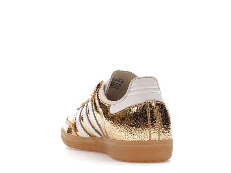 adidas Samba OG Gold Metallic Cracked Leather (Women's)