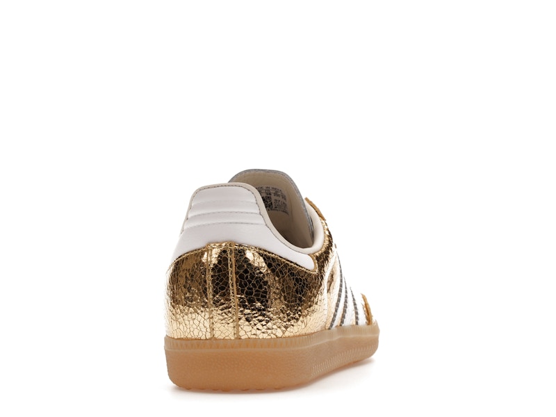 adidas Samba OG Gold Metallic Cracked Leather (Women's)