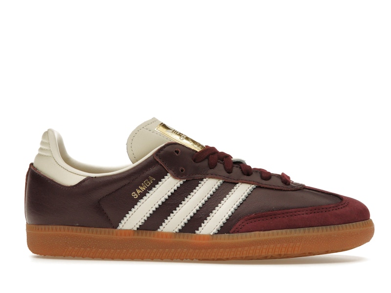 adidas Samba OG Maroon Gold Metallic (Women's)