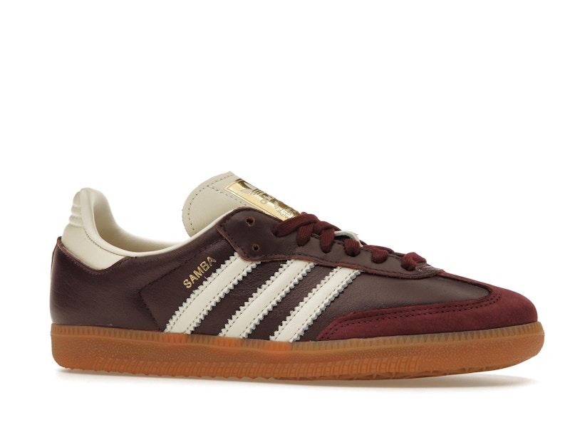 adidas Samba OG Maroon Gold Metallic (Women's)
