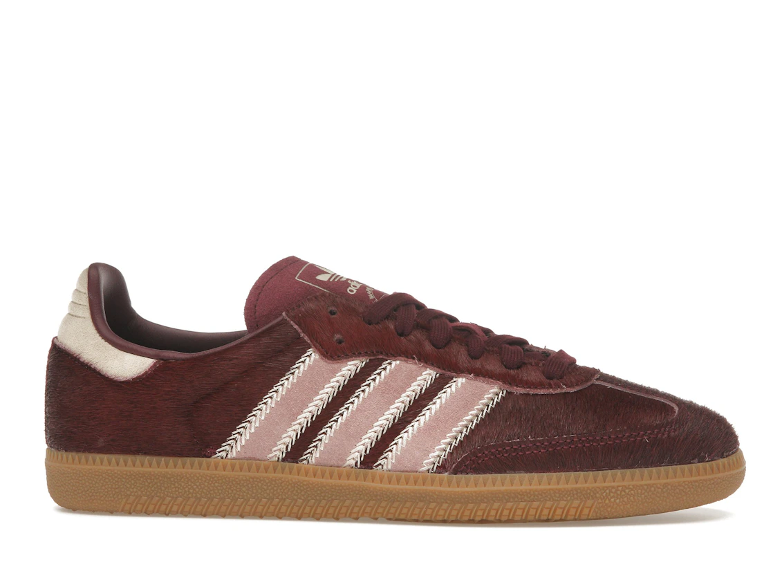 adidas Samba OG Maroon Sand Strata Pony (Women's)