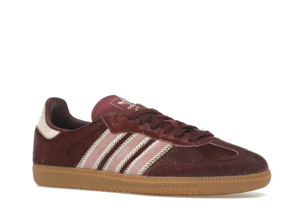 adidas Samba OG Maroon Sand Strata Pony (Women's)