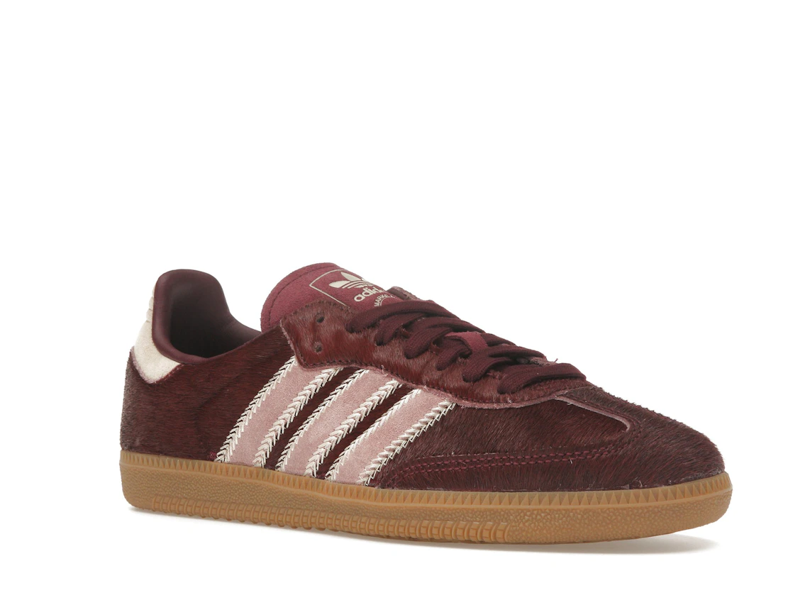 adidas Samba OG Maroon Sand Strata Pony (Women's)