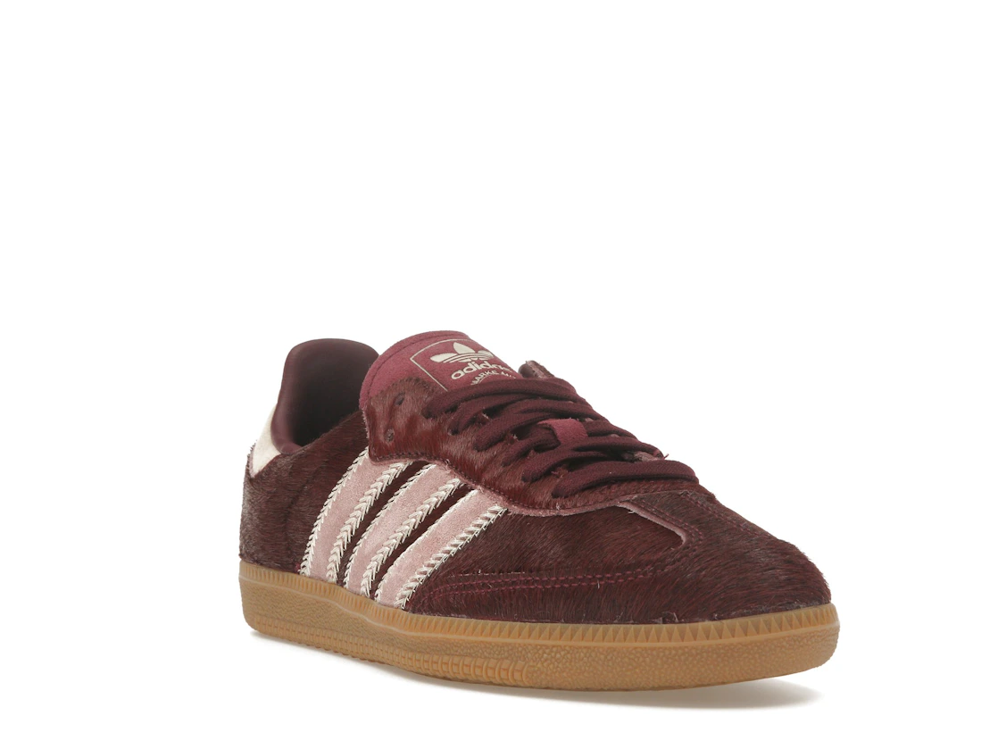 adidas Samba OG Maroon Sand Strata Pony (Women's)