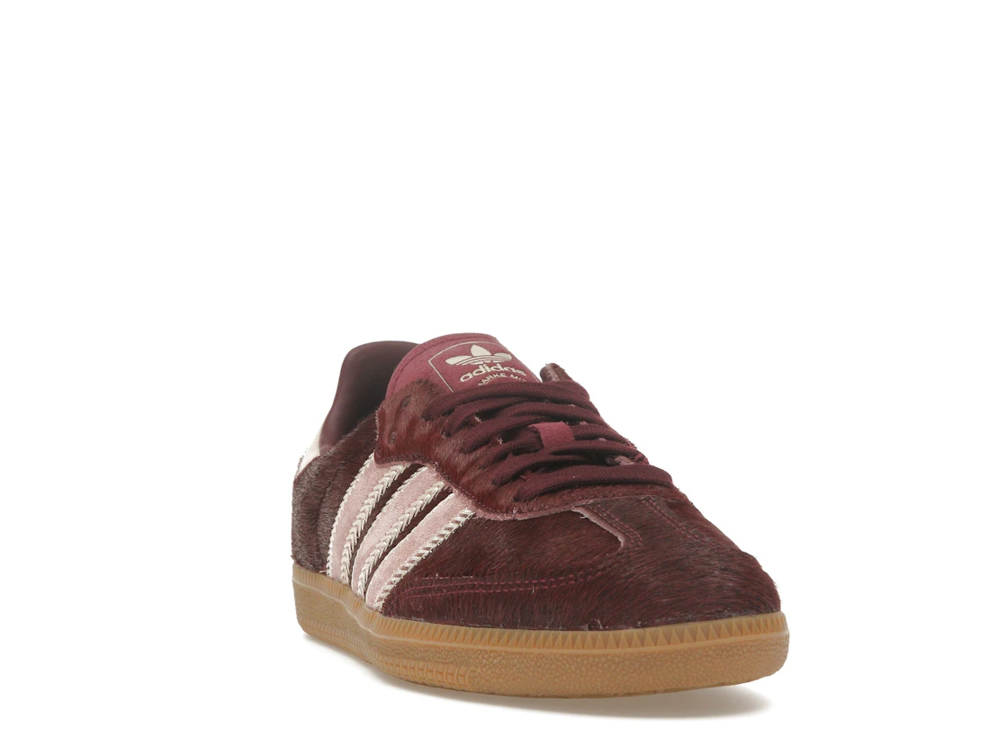 adidas Samba OG Maroon Sand Strata Pony (Women's)