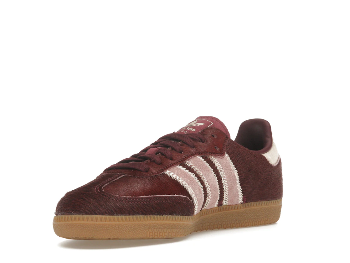 adidas Samba OG Maroon Sand Strata Pony (Women's)