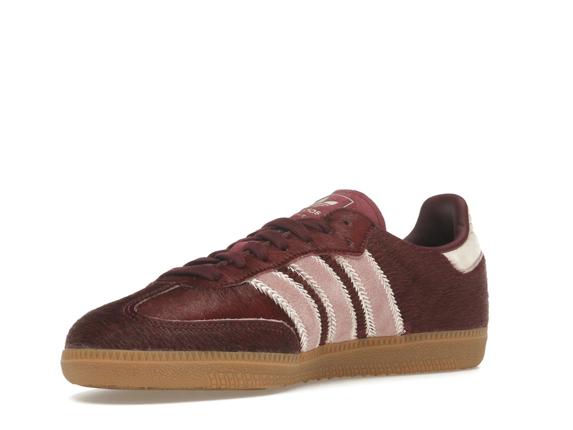 adidas Samba OG Maroon Sand Strata Pony (Women's)
