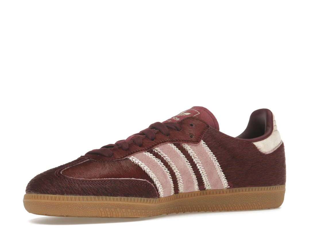 adidas Samba OG Maroon Sand Strata Pony (Women's)