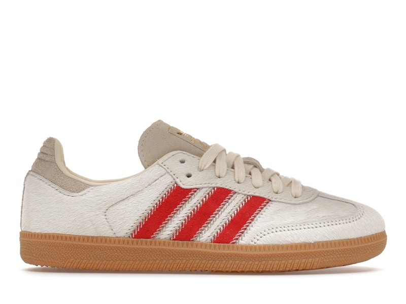 adidas Samba OG Pony Hair Wonder Beige Better Scarlet (Women's)