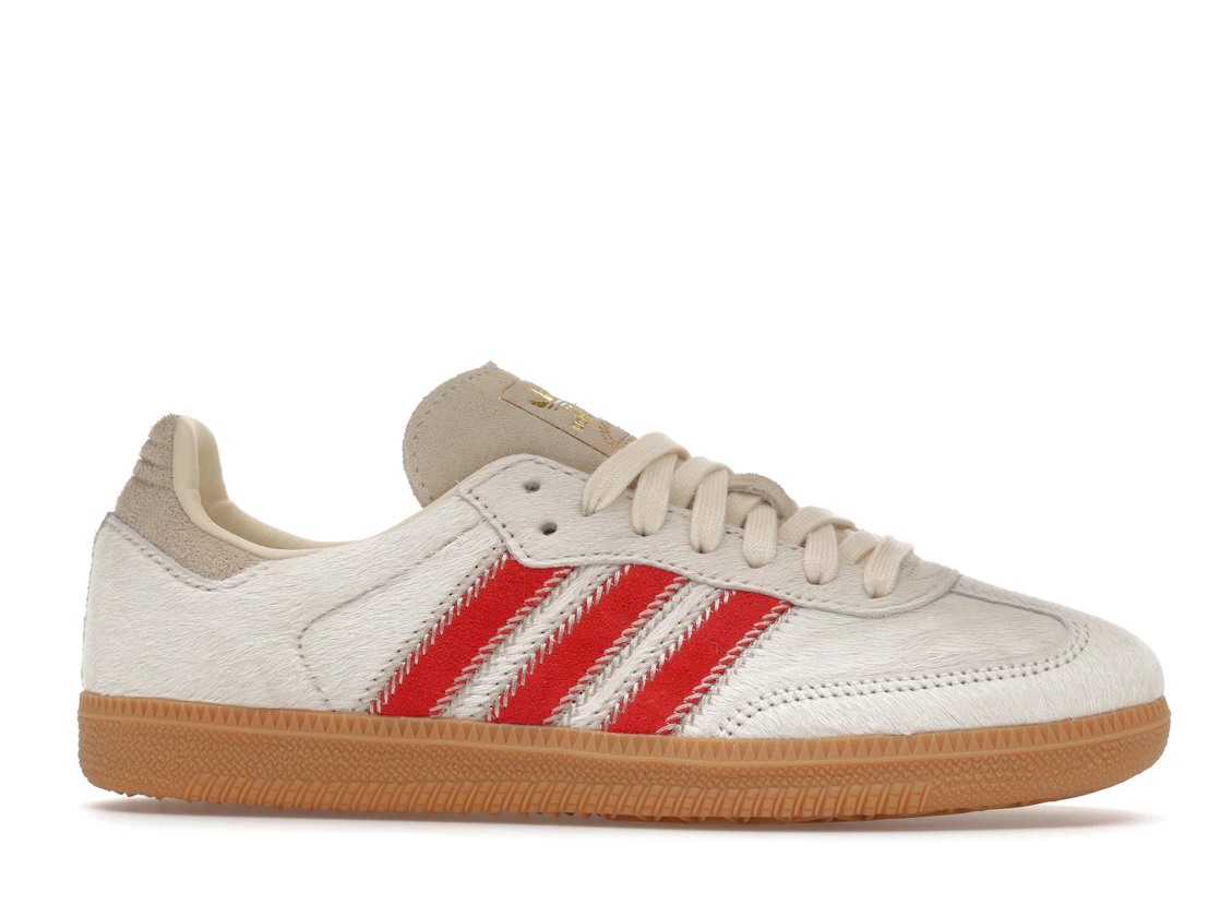 adidas Samba OG Pony Hair Wonder Beige Better Scarlet (Women's)