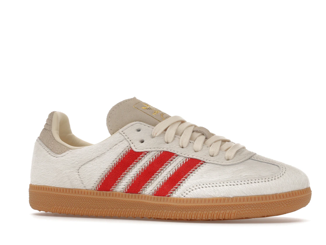 adidas Samba OG Pony Hair Wonder Beige Better Scarlet (Women's)