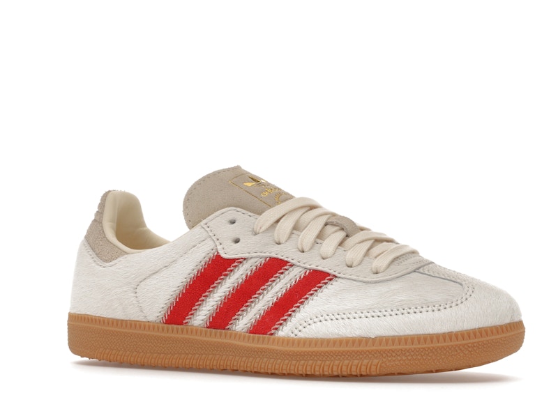 adidas Samba OG Pony Hair Wonder Beige Better Scarlet (Women's)