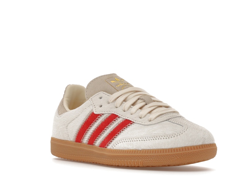 adidas Samba OG Pony Hair Wonder Beige Better Scarlet (Women's)