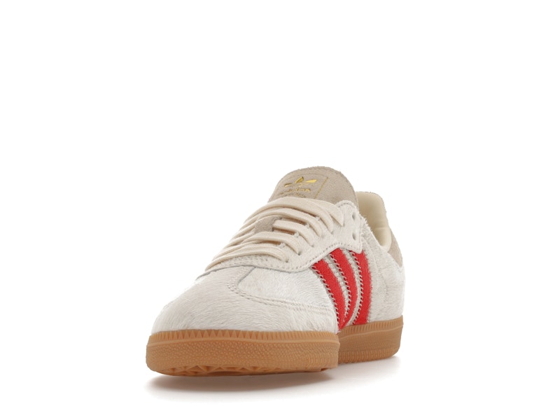 adidas Samba OG Pony Hair Wonder Beige Better Scarlet (Women's)