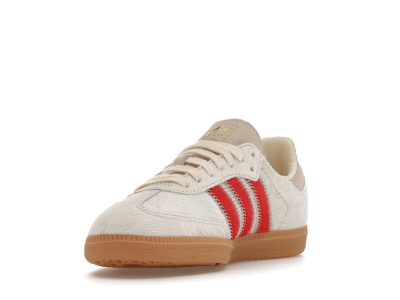 adidas Samba OG Pony Hair Wonder Beige Better Scarlet (Women's)