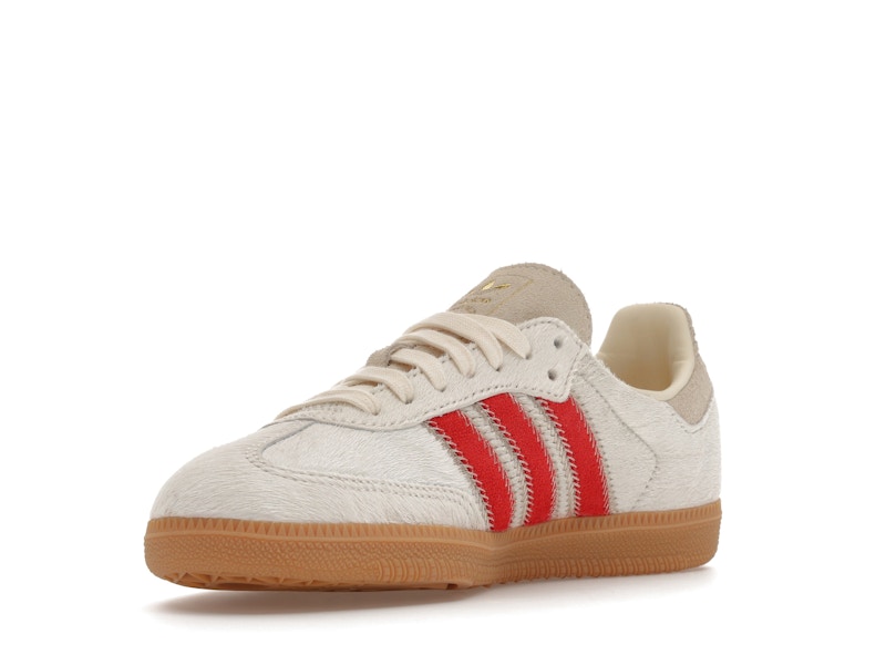 adidas Samba OG Pony Hair Wonder Beige Better Scarlet (Women's)