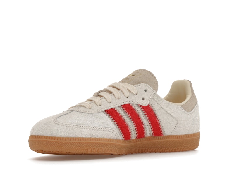 adidas Samba OG Pony Hair Wonder Beige Better Scarlet (Women's)