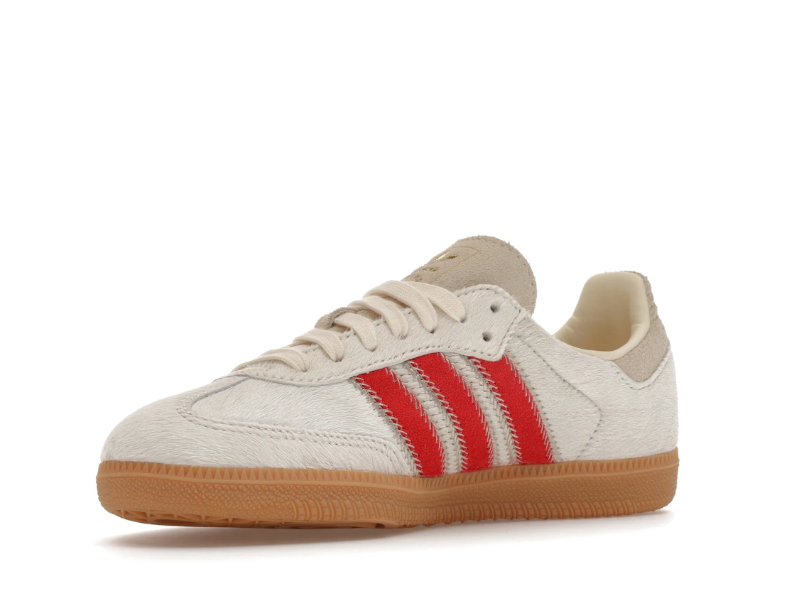 adidas Samba OG Pony Hair Wonder Beige Better Scarlet (Women's)