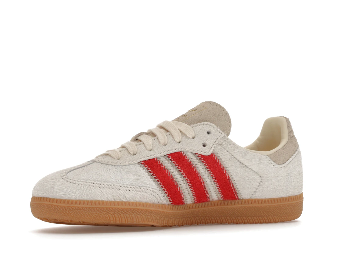 adidas Samba OG Pony Hair Wonder Beige Better Scarlet (Women's)